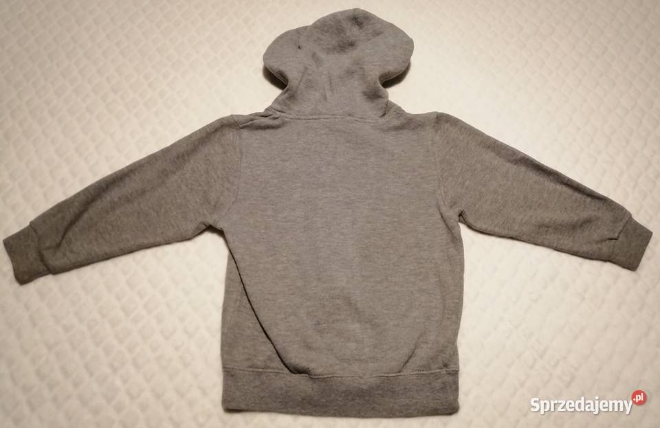 Bluza rozpinana z kapturem długi rękaw 104 szara