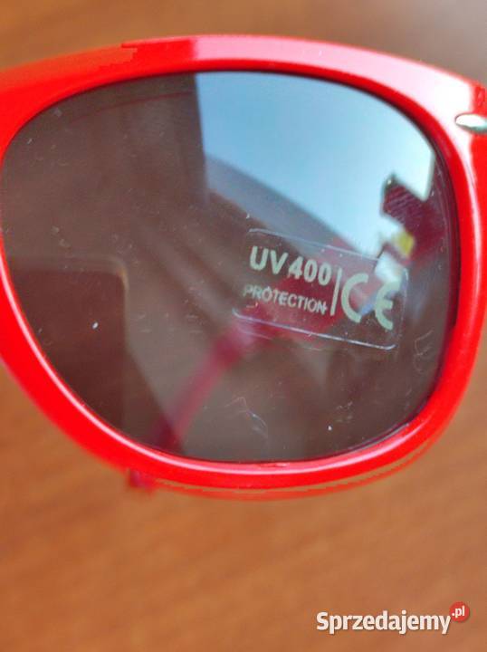 czerwone okulary przeciwsłoneczne dziecięce Kielce