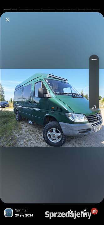 Mercedes Sprinter 4x4 kamper Kampery Inne pojazdy i łodzie kujawsko-pomorskie Wąbrzeźno