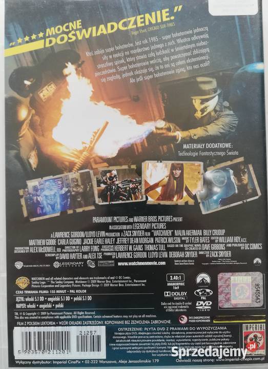 Strażnicy Watchmen DVD Zack Snyder lektor Łódź