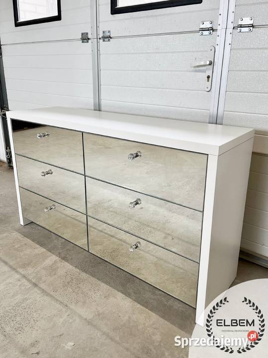 Komoda biały mat lustrzany front Glamour 80cm Wrocław