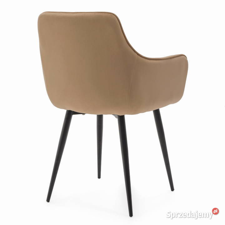 Ciemnobeżowe Krzesło Tapicerowane Quattro Tarchały Małe sprzedam