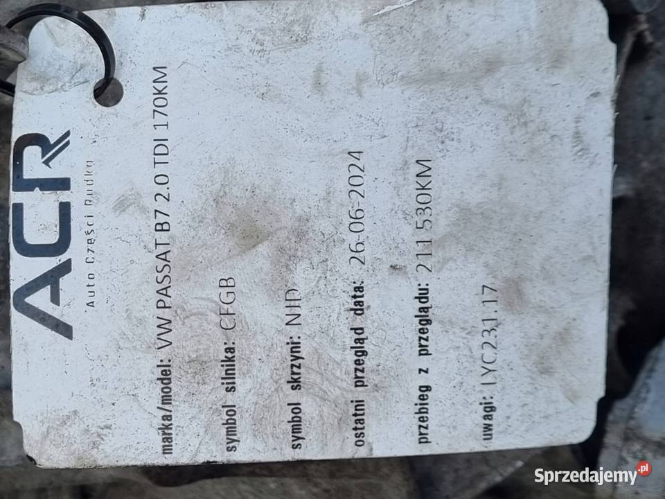AUTOMATYCZNA SKRZYNIA BIEGÓW VW Passat B7 20 TDI Rudka