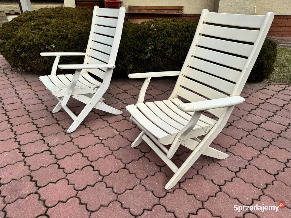 Krzesło ogrodowe leżak regulowany drewniany