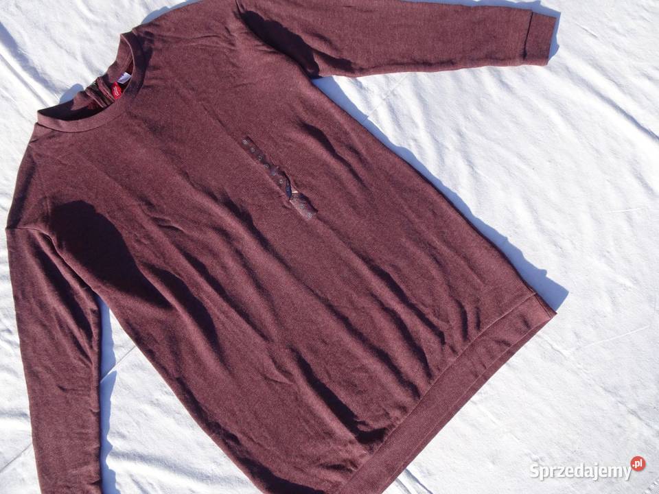 Burgundowa bluza sukienka dresowa HM S M Nowy Sącz