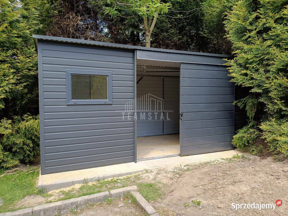 Schowek domek ogrodowy 4x2m drzwi przesuwne okno Łęczyca