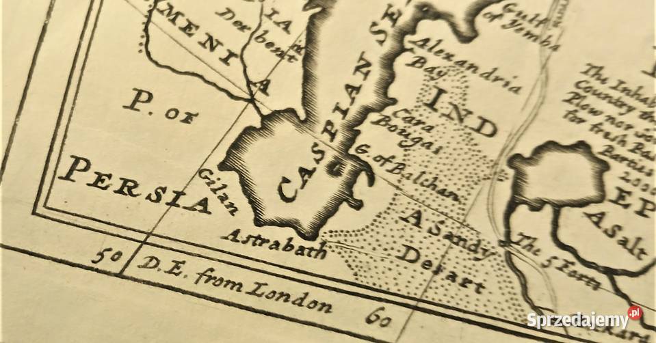 Starodruk Carska Rosja Syberia Mapa 1732 r Poznań