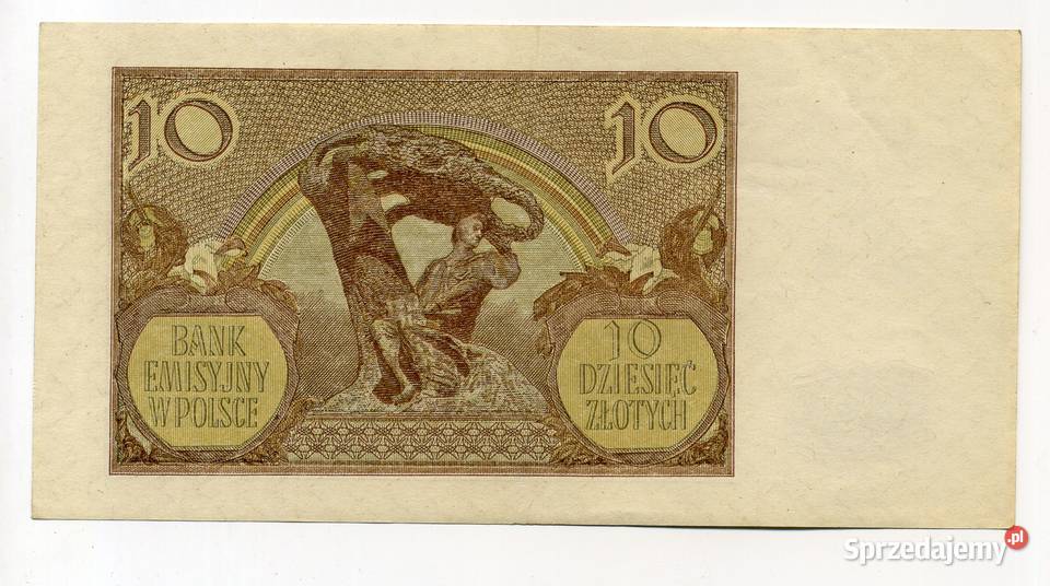Stary banknot 10 z 1940 r Numizmatyka
