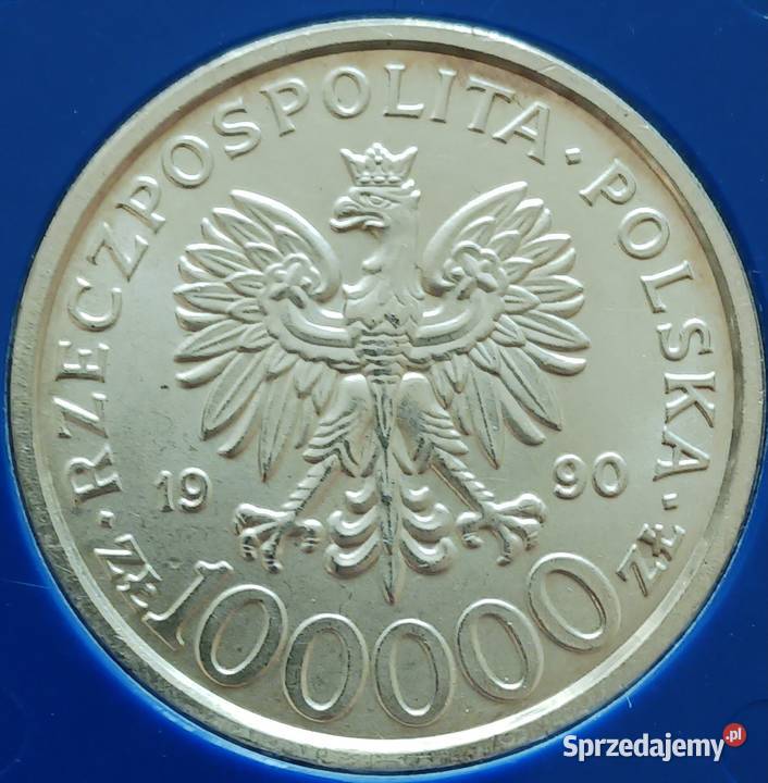 100 000 Solidarność 1990 r TYP B mennicze Konin