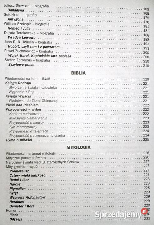 Opracowania lektur i wierszy Gimnazjum B Wojnar lubelskie Chełm