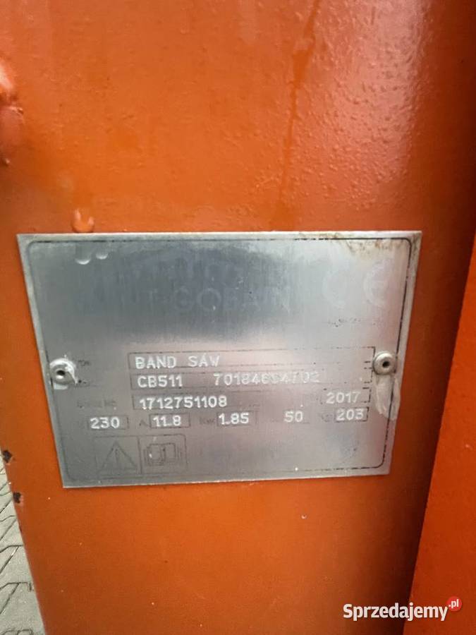 Piła przecinarka taśmowa NORTON Model CB 511 Pozostałe Ślesin