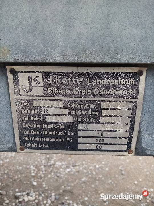 Beczkowóz Kotte Garant 7000 beczka fliegl wóz Raczki