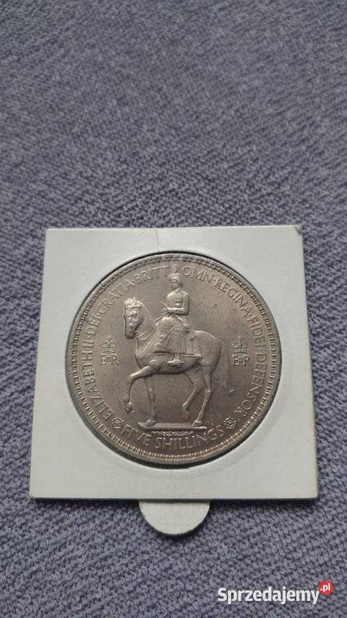 Wielka Brytania 5 szylingów 1953 okolicznościowa wielkopolskie Konin