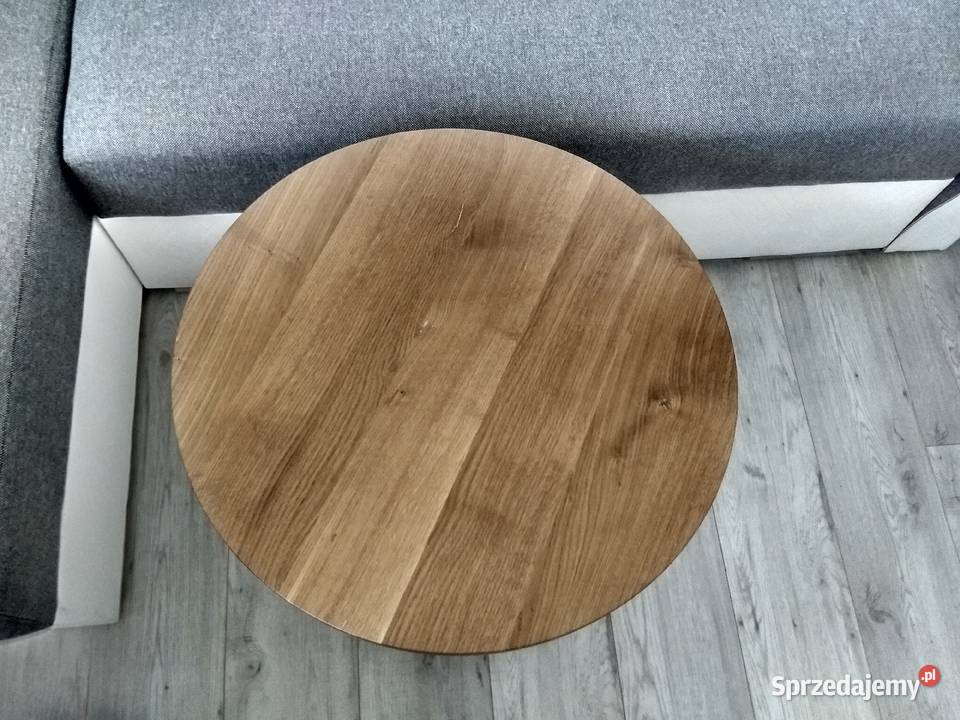 Stolik kawowy okrągły 60 dąb loft Industrialny 60cm