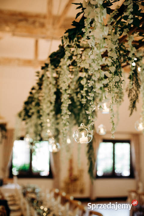 Podwieszane kompozycje kwiatowe na wesele sprzedam