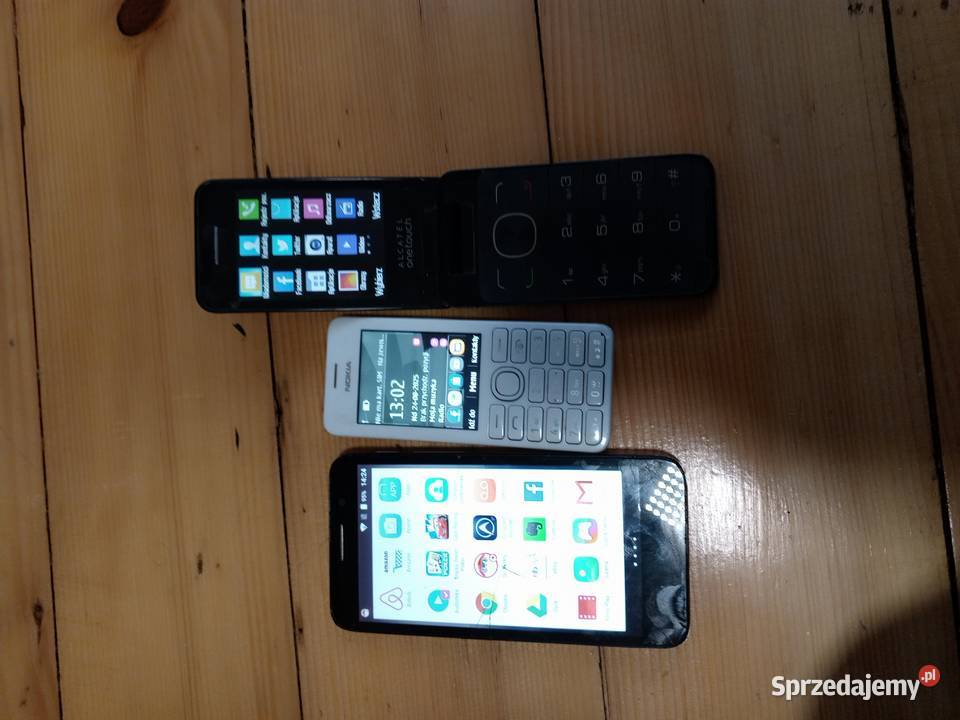 Sprzedam 3 telefony Alcatel Nokia Sprawne stan Skawina