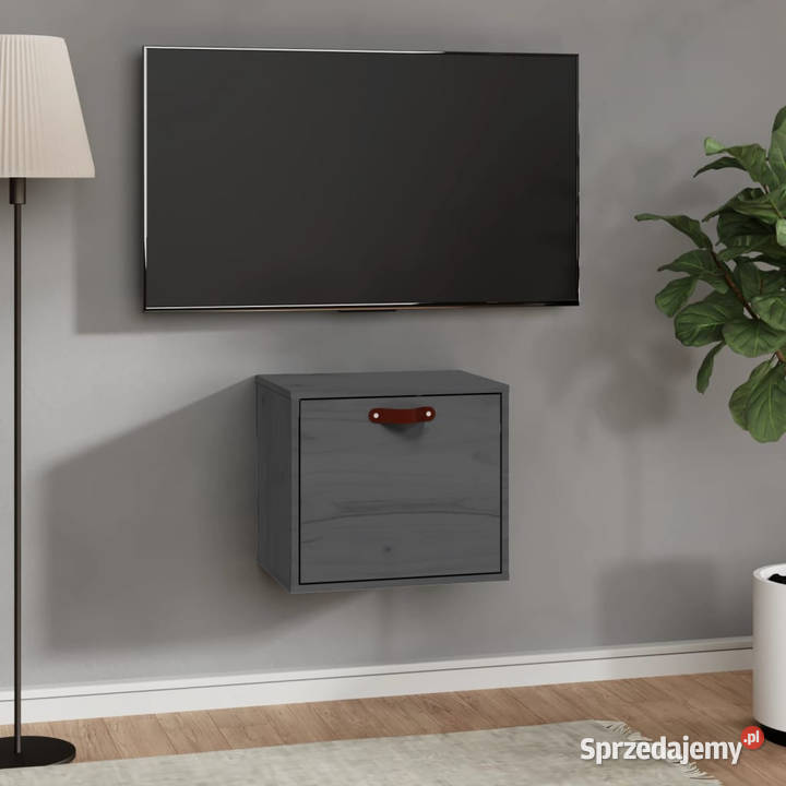 Szafka ścienna szara 40x30x35 lite drewno Półki Warszawa