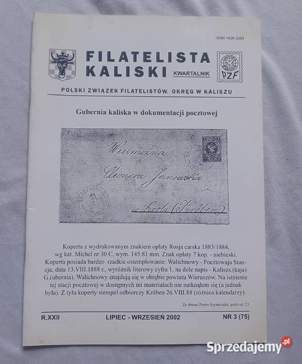 Kwartalnik Filatelista Kaliski numer 375 wielkopolskie