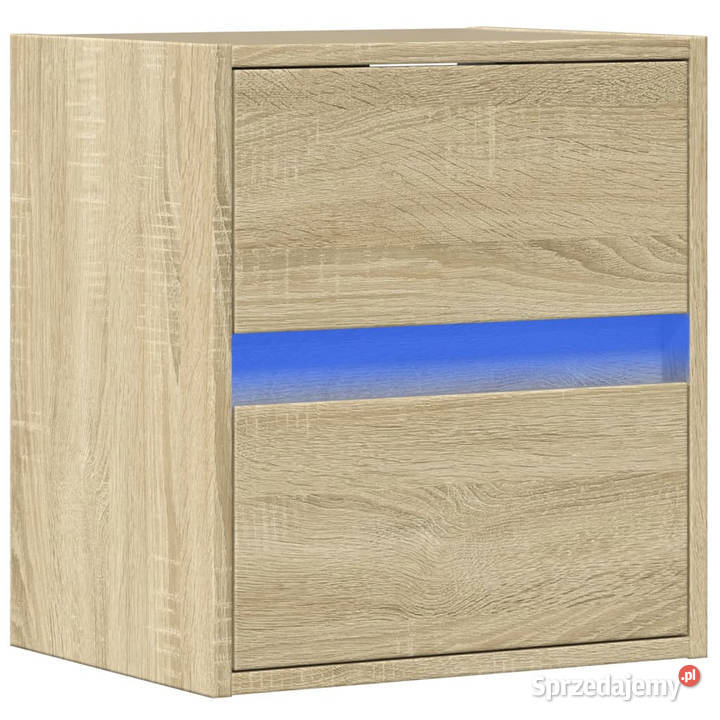 Ścienna szafka TV z LED dąb sonoma 41x31x45 Warszawa