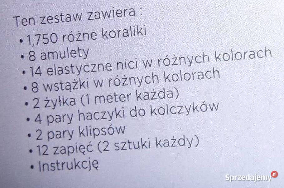 Zestaw koralików biżuteriakoraliki NOWYwysyłka