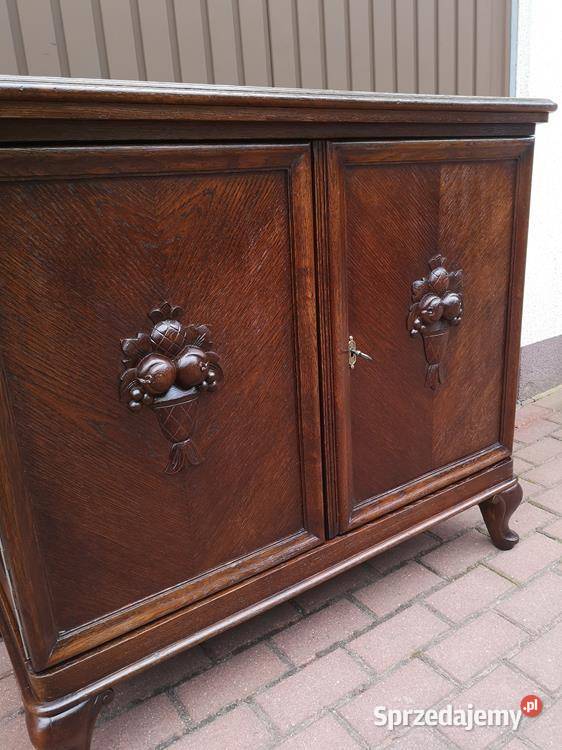 Komoda Pomocnik Dębowa Secesja Okazała Stara wielkopolskie Swarzędz