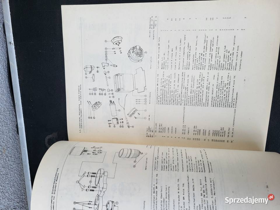 ORGINALNY DDR KATALOG CZĘŚĆI MZ ETZ 251 ORGINAŁ Rybnik