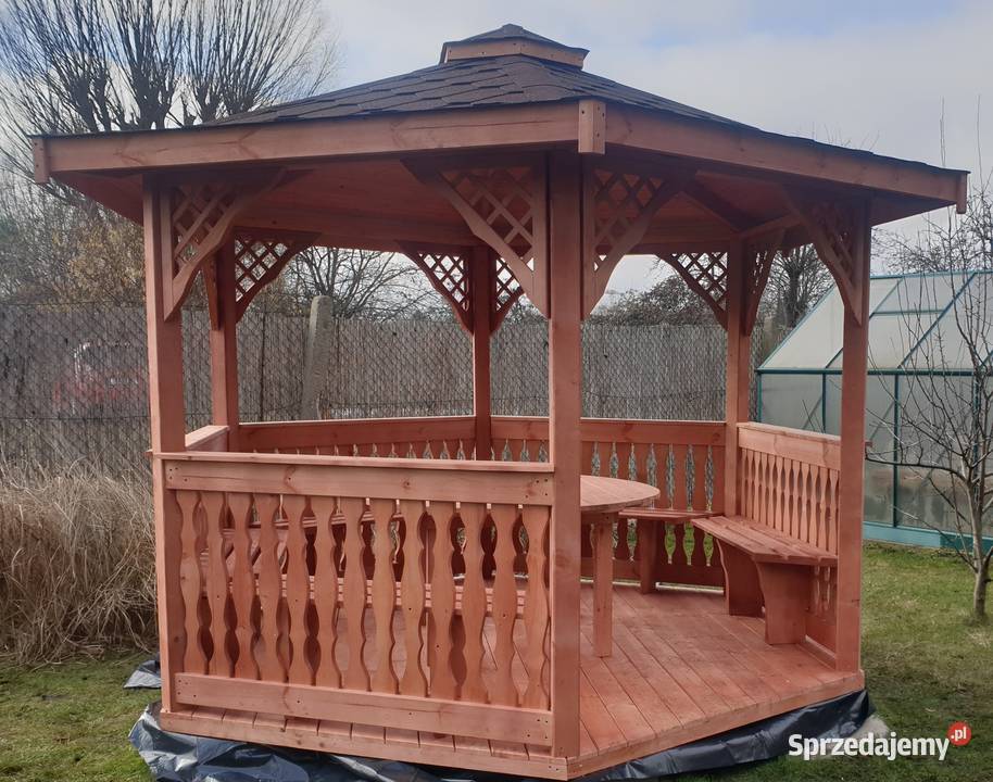 Altanka sześciokątna i ogrodowa drewniana Zimnowoda