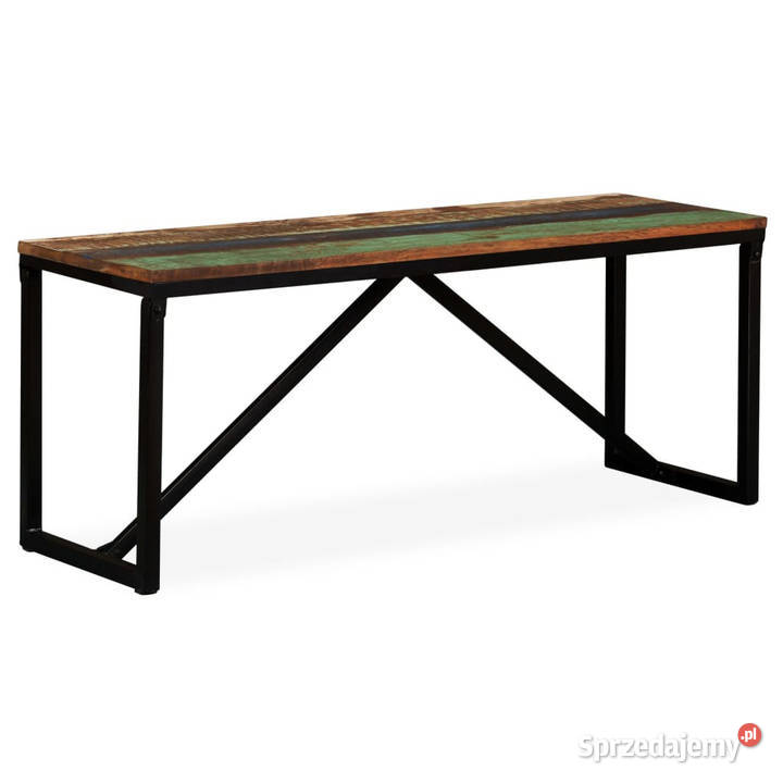 Ławka z drewna odzyskanego 110x35x45 WM244901 mazowieckie Warszawa