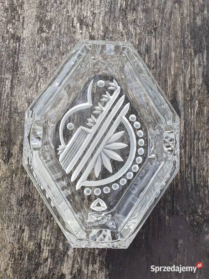 Stara kryształowa popielniczka Myszków
