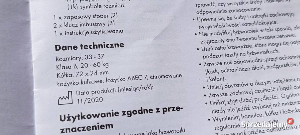 łyżworolki dziecięce rozmiar 3337 Poznań