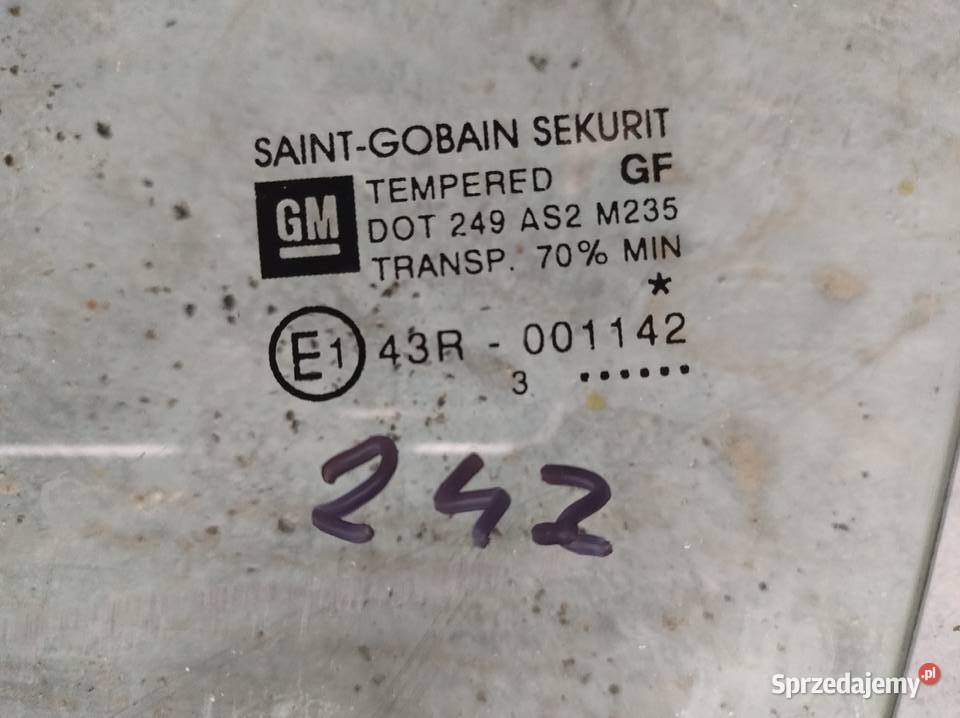 Szyba drzwi przednia lewa i prawa Opel corsa c 5 Zahajki-Kolonia