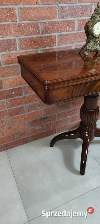 Piękny stolik karciany biedermeier antyk Antyki Łagów