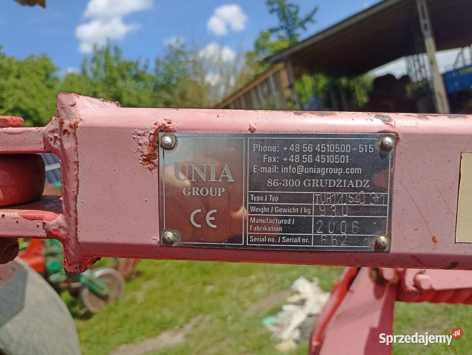 Pług 4 skiby Unia Tur na sprężynach