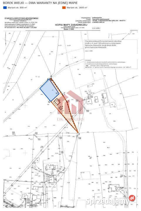 Sprzedam grunt Sędziszów Małopolski 1600m2 sprzedam