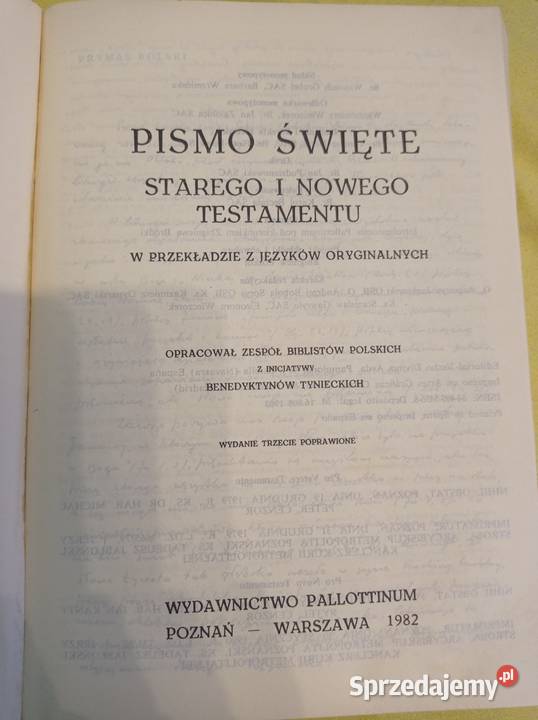 Pismo święte starego i nowego testamentu 1982 mazowieckie Warszawa