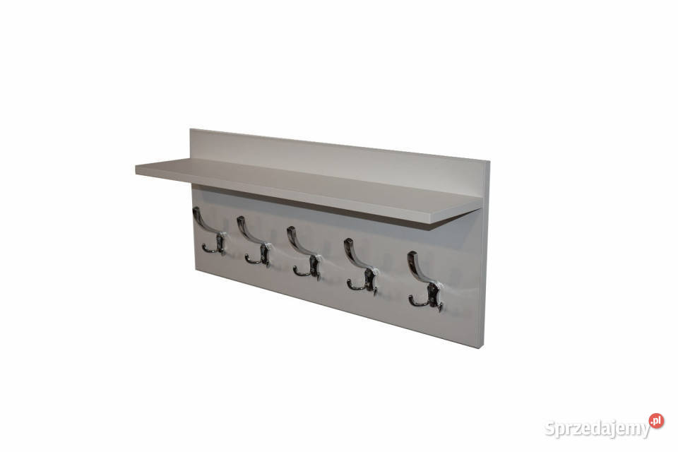 Wieszak z półką 80 cm Biel Alpejska