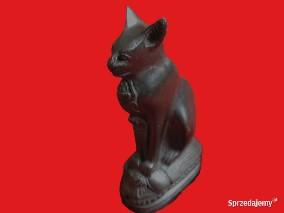 Kot z kobrą bogini Bastet z Egiptu 15 czarny Siedlce