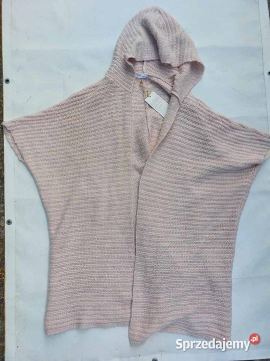 Sweter damski bezrękawnik kardigan z kapturem Gniezno