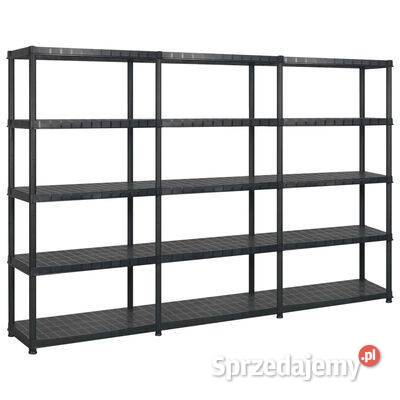 vidaXL Regał 5poziomowy czarny 2745x457x185 Warszawa