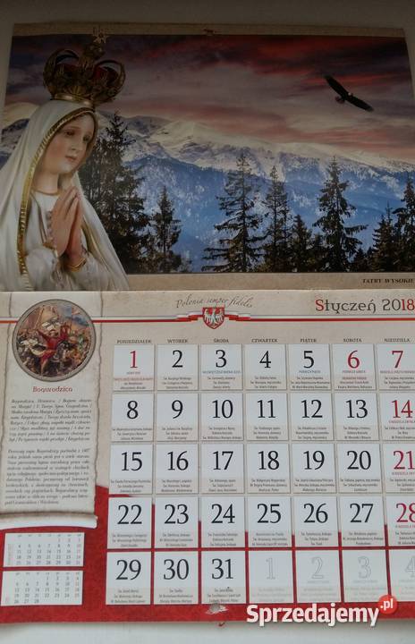 Kalendarz ścienny 2018r 365 dni z Maryją Łódź