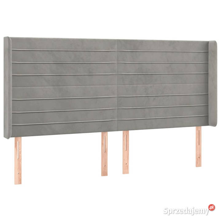 Zagłówek do łóżka z LED jasnoszary 163x16x118128 Ramy i stelaże Warszawa sprzedam