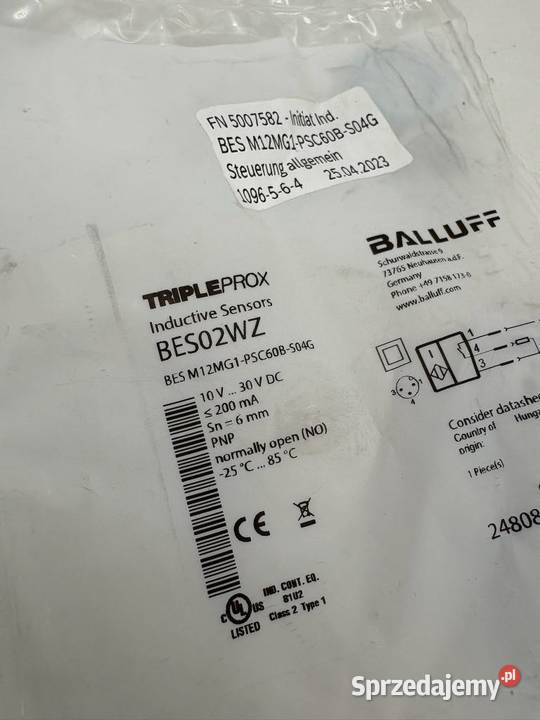 Balluff BES02WZ BES M12MG1PSC60BS04G Czujnik mazowieckie Warszawa