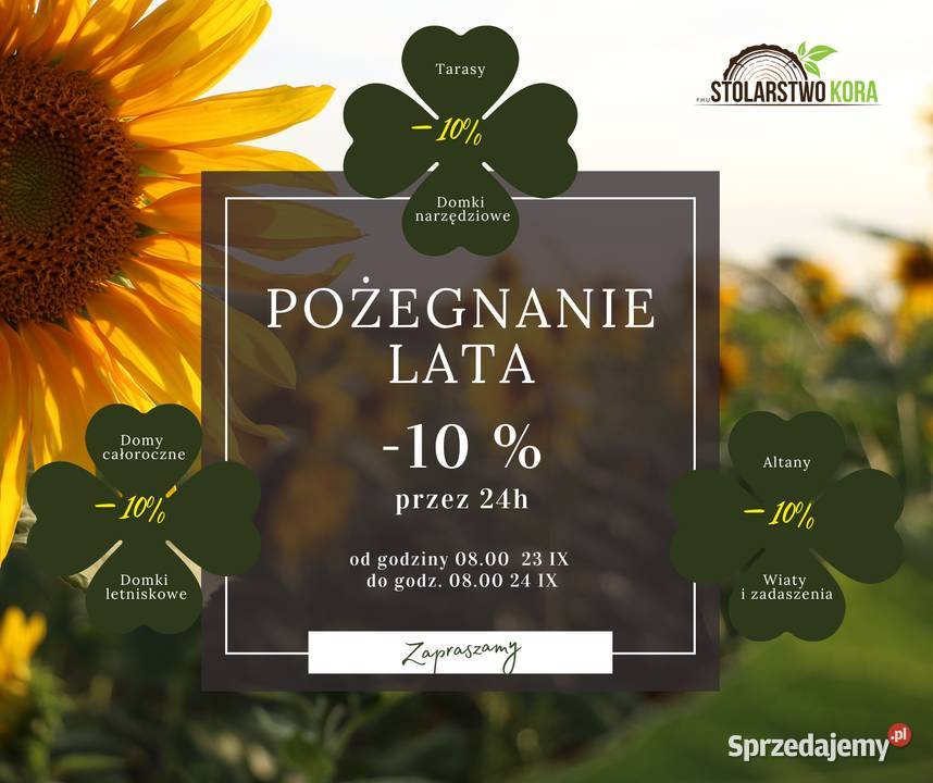 Domy i altany taniej na pożegnanie lata 10 24h Tarnowskie Góry