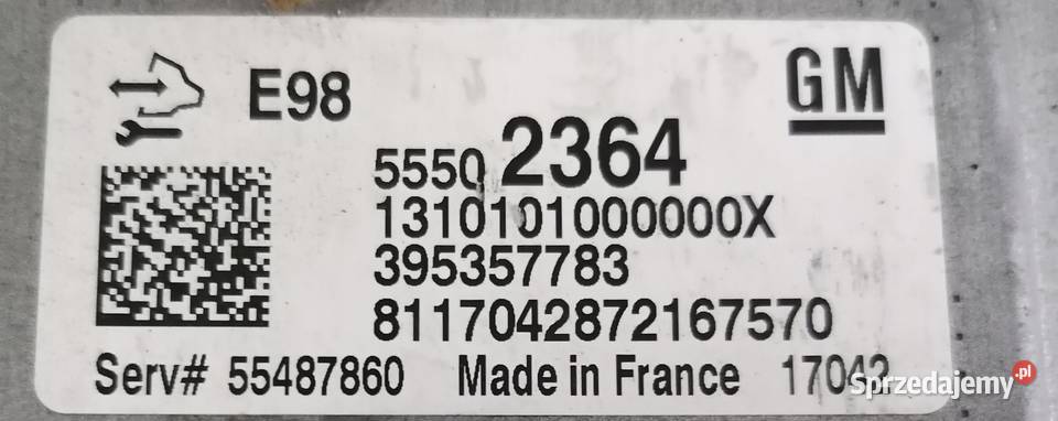 OPEL CORSA E 13 STEROWNIK SILNIKA 55502364 Przemęt