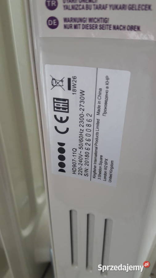 GRZEJNIK OLEJOWY HD90711Q 2730W łódzkie