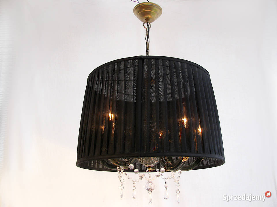 Lampa wisząca czarna kryształki II Szczecinek
