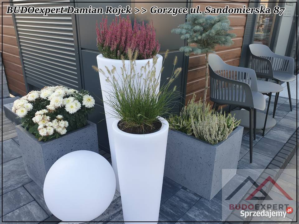 Nowoczesne betonowe DONICE 40x40x80 ogrodowe podkarpackie Stalowa Wola