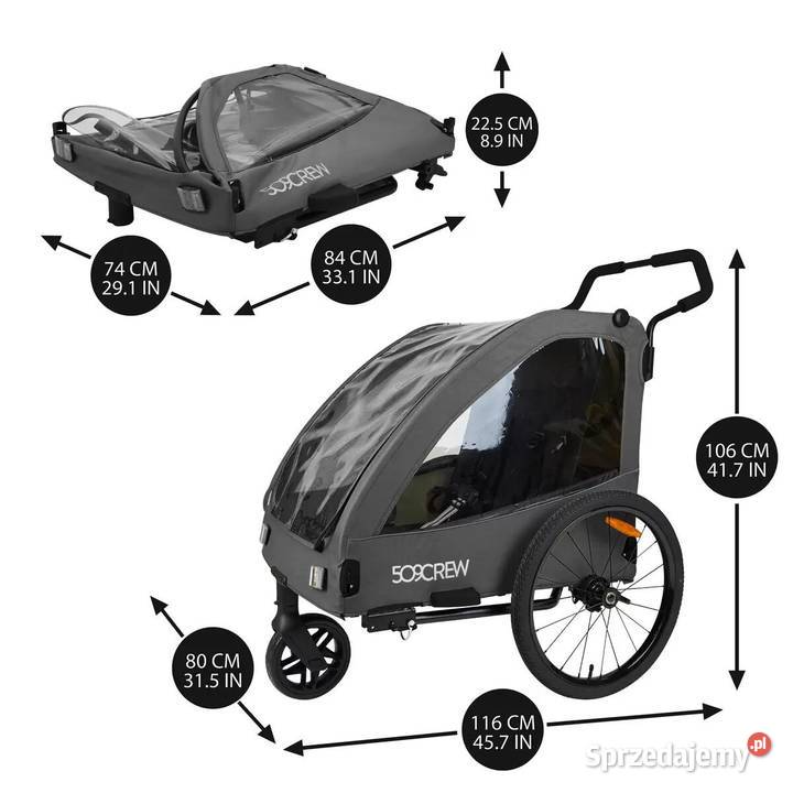 509 Crew Trailer II 2w1 przyczepka rowerowa Kraków sprzedam