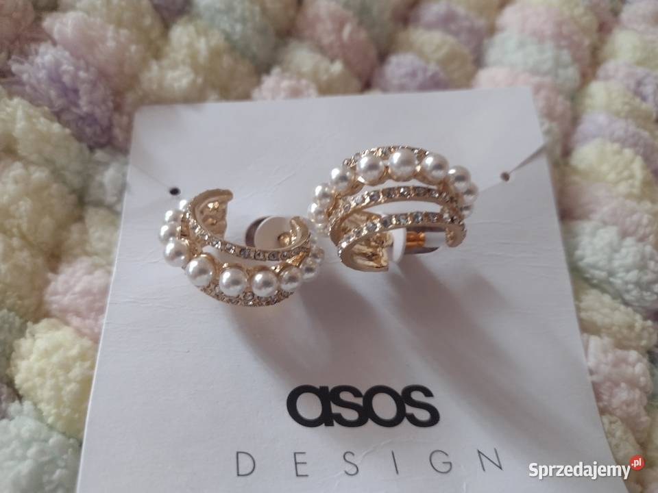 ASOS Bogato zdobione Kolczyki ślubne perły NOWE Kraków