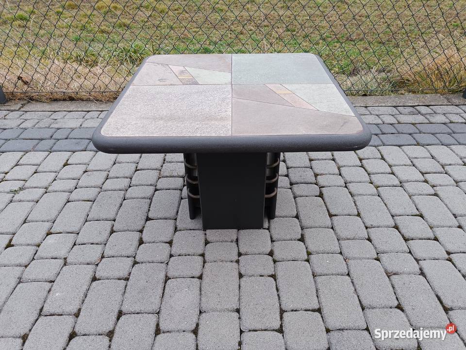 STOLIK kawowy kwadrat 70x70 ŁAWA z blatem z Brzostek